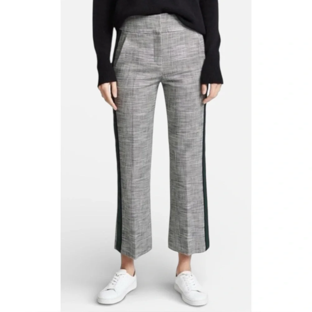 VERONICA BEARD | $395 Cormac Glen Plaid Cropped Trouser in Grey Motif, Size 6 - Picture 12 of 13